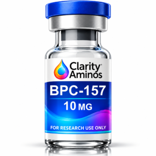 Clarity Aminos BPC-157 10 mg vial. Research use only.