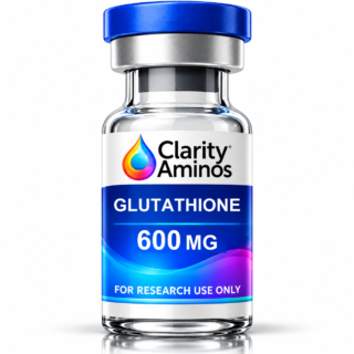Clarity Aminos Glutathione 600 mg vial. Research use only.