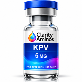 Clarity Aminos KPV 5 mg vial. Research use only.