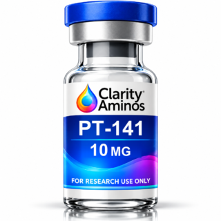 Clarity Aminos PT-141 10 mg vial. Research use only.