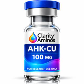 Clarity Aminos AHK-CU 100 mg vial. Research use only.