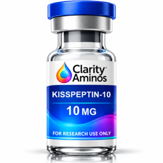 Clarity Aminos Kisspeptin-10 10 mg vial. Research use only.